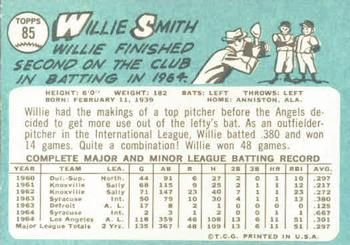Willie Smith  baseball card collectible - Main Image 2