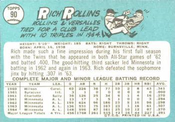 Rich Rollins  baseball card collectible - Main Image 2
