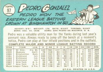 Pedro Gonzalez  baseball card collectible - Main Image 2