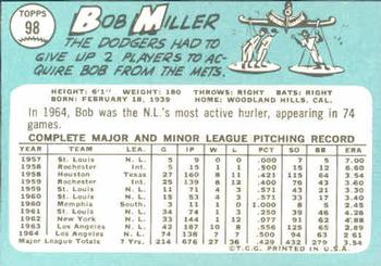 Bob Miller  baseball card collectible - Main Image 2