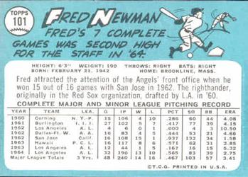 Fred Newman  baseball card collectible - Main Image 2