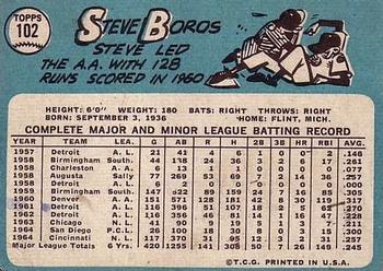 Steve Boros  baseball card collectible - Main Image 2