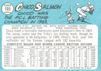 Chico Salmon  baseball card collectible - Main Image 2