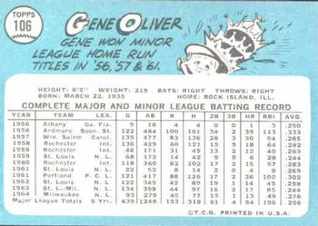 Gene Oliver  baseball card collectible - Main Image 2