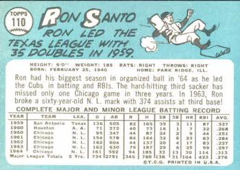 Ron Santo  baseball card collectible - Main Image 2
