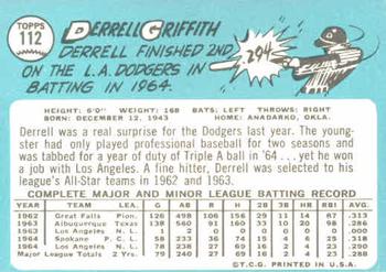 Derrell Griffith  baseball card collectible - Main Image 2
