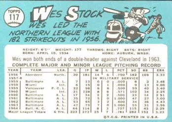 Wes Stock  baseball card collectible - Main Image 2
