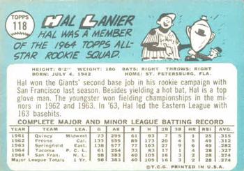 Hal Lanier  baseball card collectible - Main Image 2