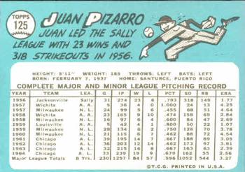 Juan Pizarro  baseball card collectible - Main Image 2