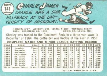 Charlie James  baseball card collectible - Main Image 2