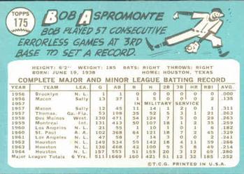 Bob Aspromonte  baseball card collectible - Main Image 2