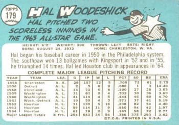 Hal Woodeshick  baseball card collectible - Main Image 2