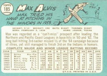 Max Alvis  baseball card collectible - Main Image 2