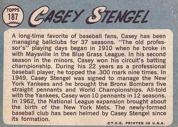 Casey Stengel  baseball card collectible - Main Image 2