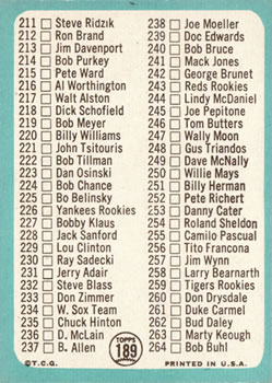 3rd Series Checklist: 177-264  baseball card collectible - Main Image 2