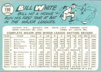 Bill White  baseball card collectible - Main Image 2