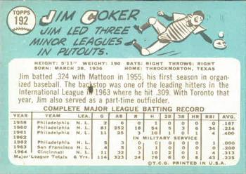 Jimmie Coker  baseball card collectible - Main Image 2