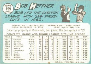Bob Heffner  baseball card collectible - Main Image 2