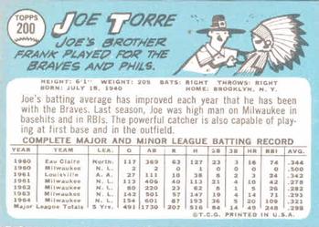 Joe Torre  baseball card collectible - Main Image 2