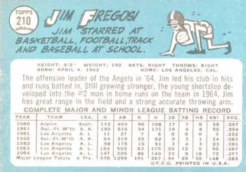 Jim Fregosi  baseball card collectible - Main Image 2