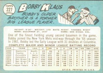 Bobby Klaus  baseball card collectible - Main Image 2