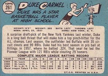 Duke Carmel  baseball card collectible - Main Image 2