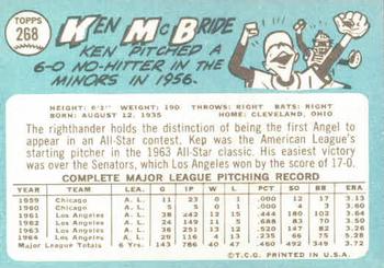 Ken McBride  baseball card collectible - Main Image 2