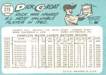 Dick Groat  baseball card collectible - Main Image 2