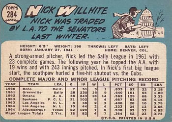 Nick Willhite  baseball card collectible - Main Image 2
