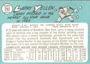Larry Yellen  baseball card collectible - Main Image 2