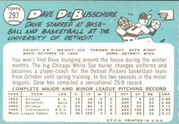 Dave DeBusschere  baseball card collectible - Main Image 2
