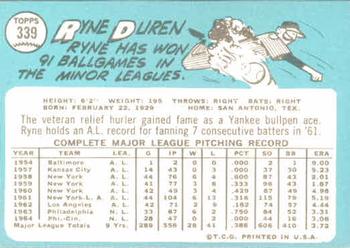 Ryne Duren  baseball card collectible - Main Image 2