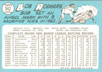 Bob Rodgers  baseball card collectible - Main Image 2