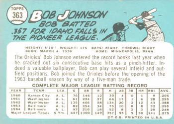 Bob Johnson  baseball card collectible - Main Image 2