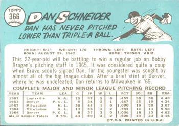 Dan Schneider  baseball card collectible - Main Image 2