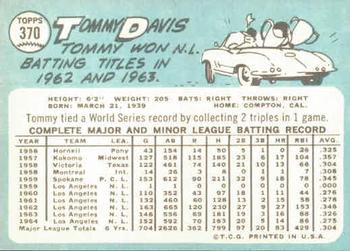 Tommy Davis  baseball card collectible - Main Image 2
