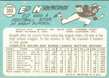 Ed Kirkpatrick  baseball card collectible - Main Image 2