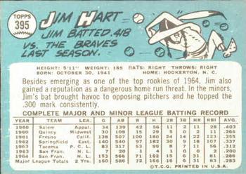 Jim Hart  baseball card collectible - Main Image 2