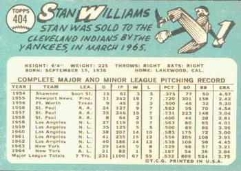 Stan Williams  baseball card collectible - Main Image 2
