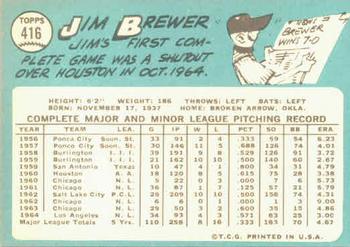 Jim Brewer  baseball card collectible - Main Image 2