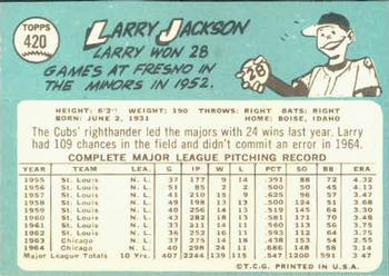 Larry Jackson  baseball card collectible - Main Image 2