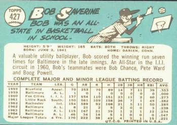 Bob Saverine  baseball card collectible - Main Image 2