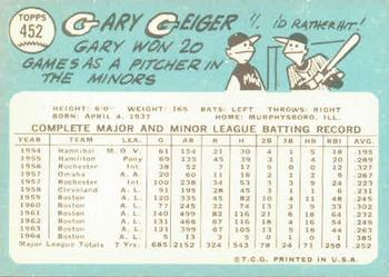 Gary Geiger  baseball card collectible - Main Image 2