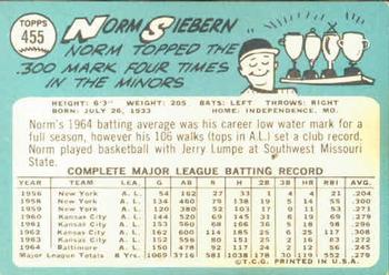 Norm Siebern  baseball card collectible - Main Image 2