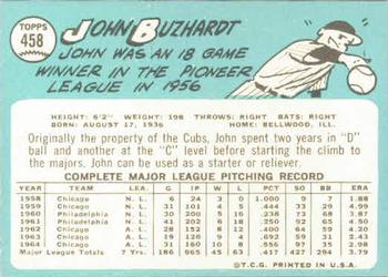 John Buzhardt  baseball card collectible - Main Image 2