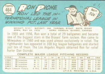 Ron Piche  baseball card collectible - Main Image 2