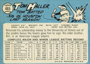 Tom Haller  baseball card collectible - Main Image 2