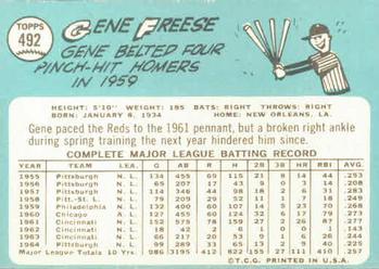 Gene Freese  baseball card collectible - Main Image 2