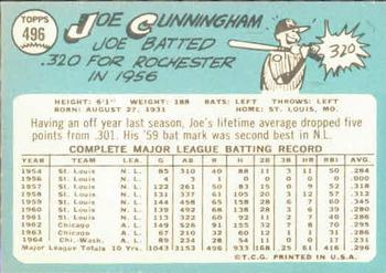 Joe Cunningham  baseball card collectible - Main Image 2