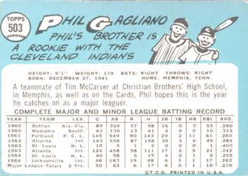 Phil Gagliano  baseball card collectible - Main Image 2